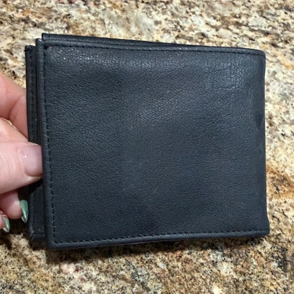 Milled Buffalo Black Leather wallet